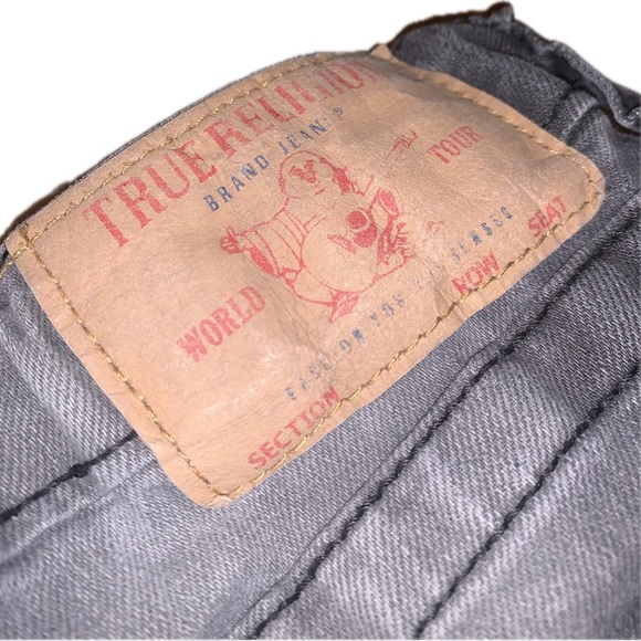 True Religion Gray Distressed Toddler Kids Jeans Pants Adustable Waist 5 - Picture 2 of 6